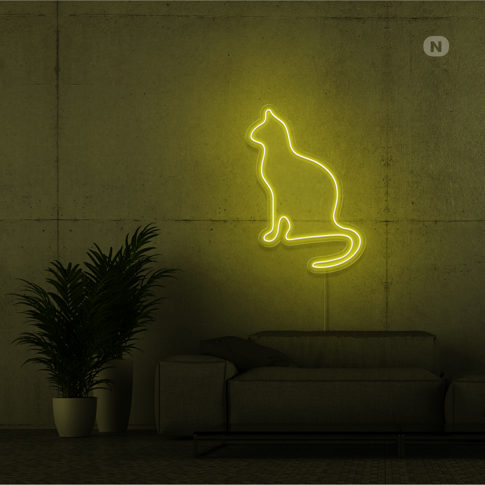 Neonskilt Katt