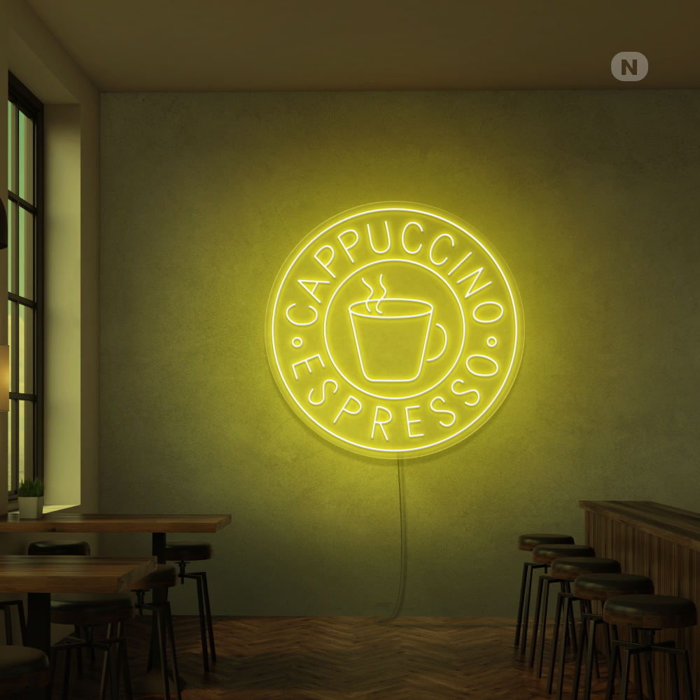 Neonskilt Cappucino espresso