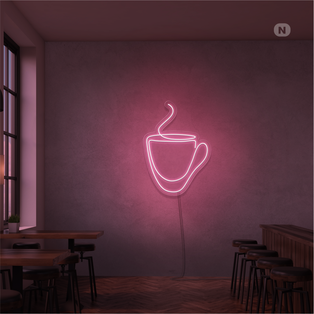 Neonskilt Kaffekrus