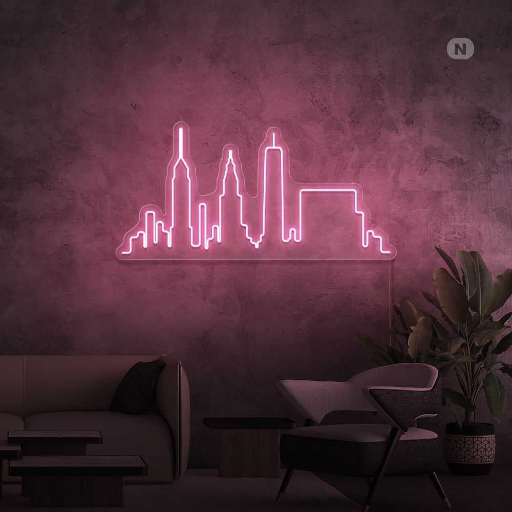 Neonskilt Skyline New York