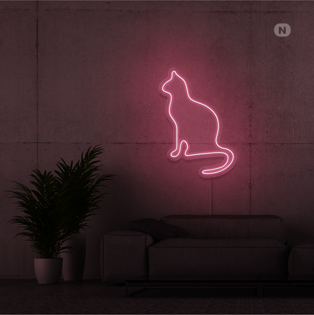 Neonskilt Katt
