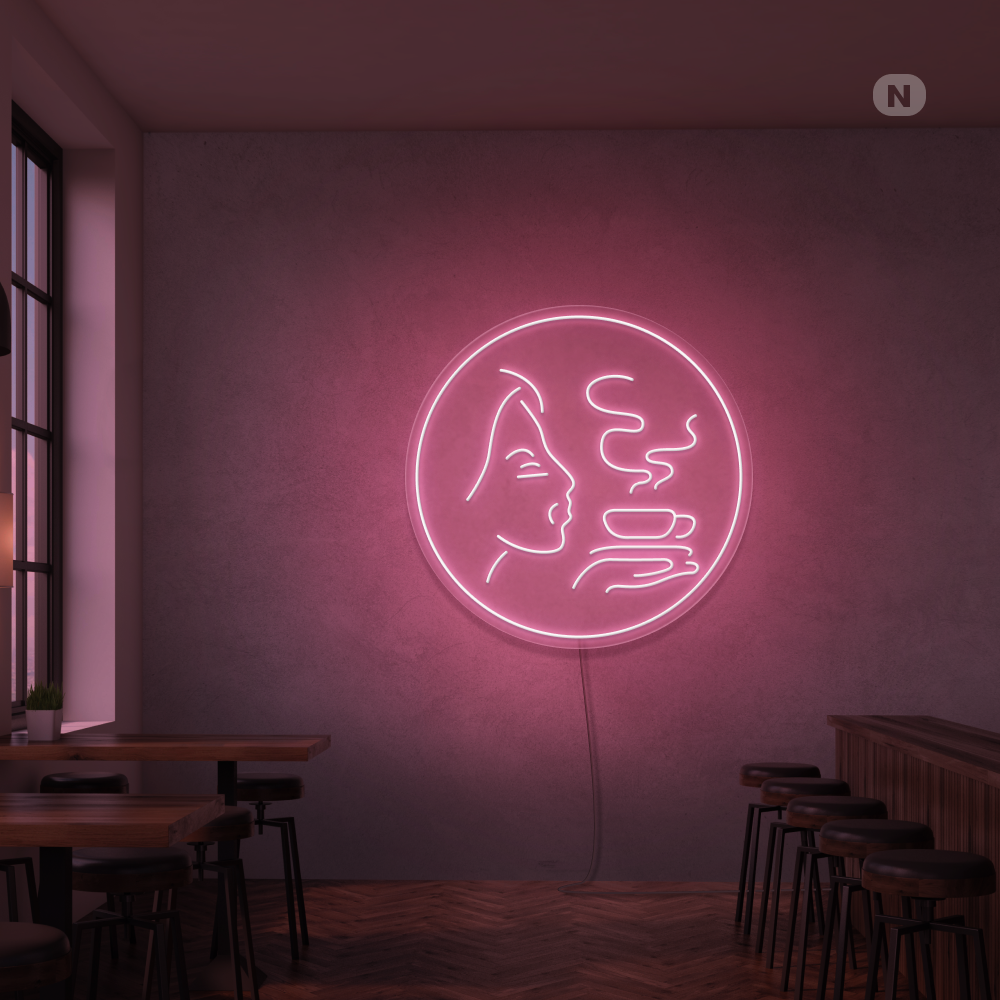 Neonskilt Kaffesmak