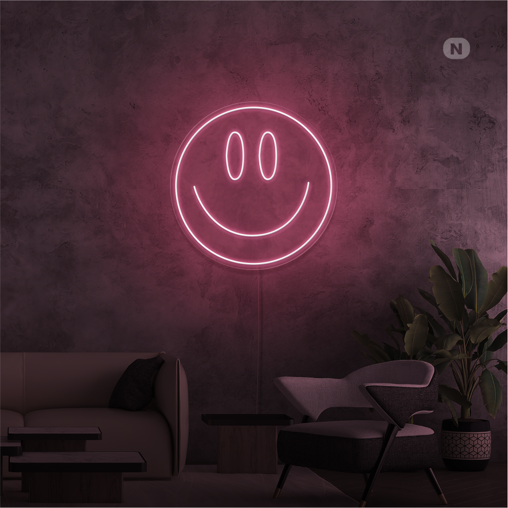 Neonskilt Smilende ansikt