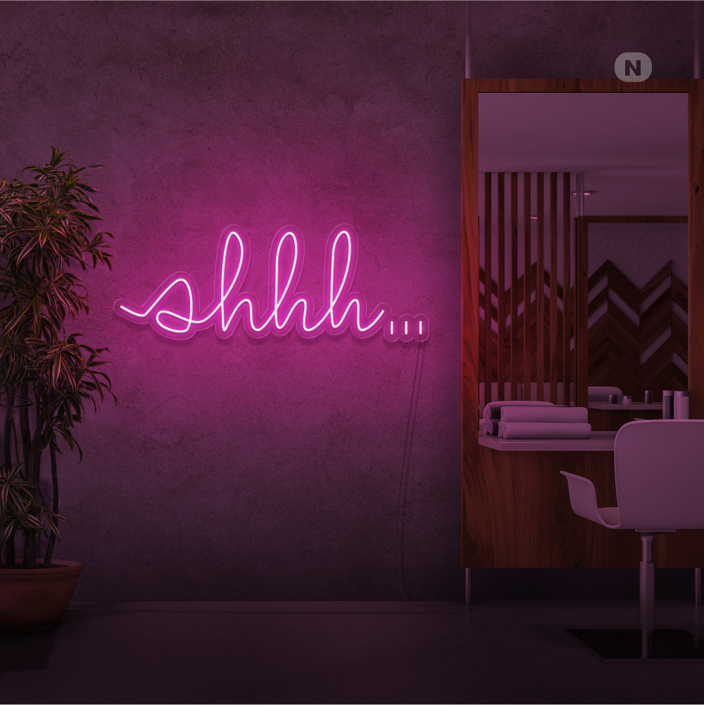 Neonskilt Shhh