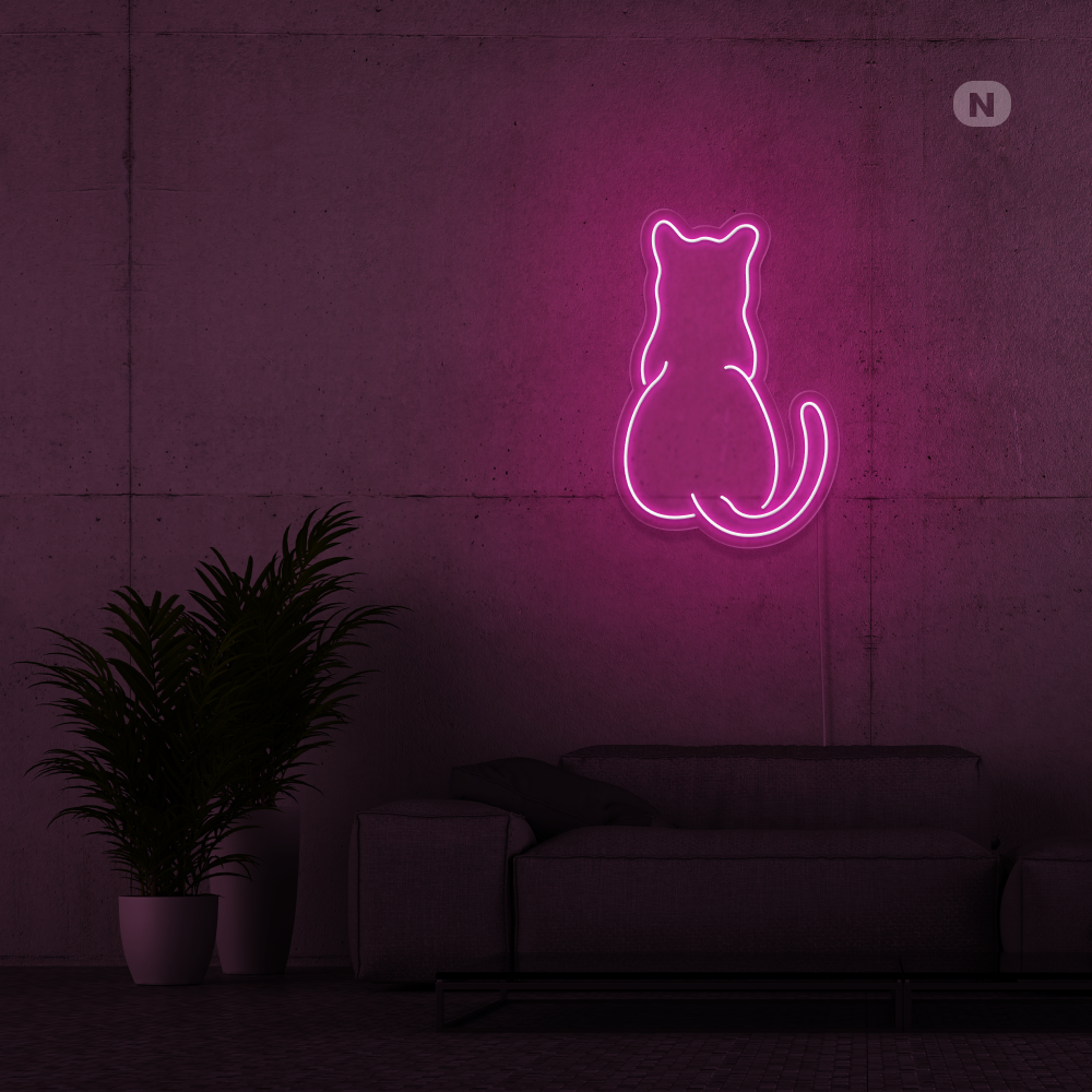 Neonskilt Katt