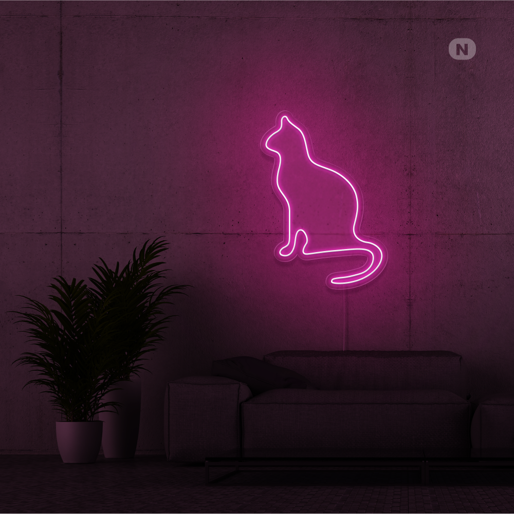 Neonskilt Katt