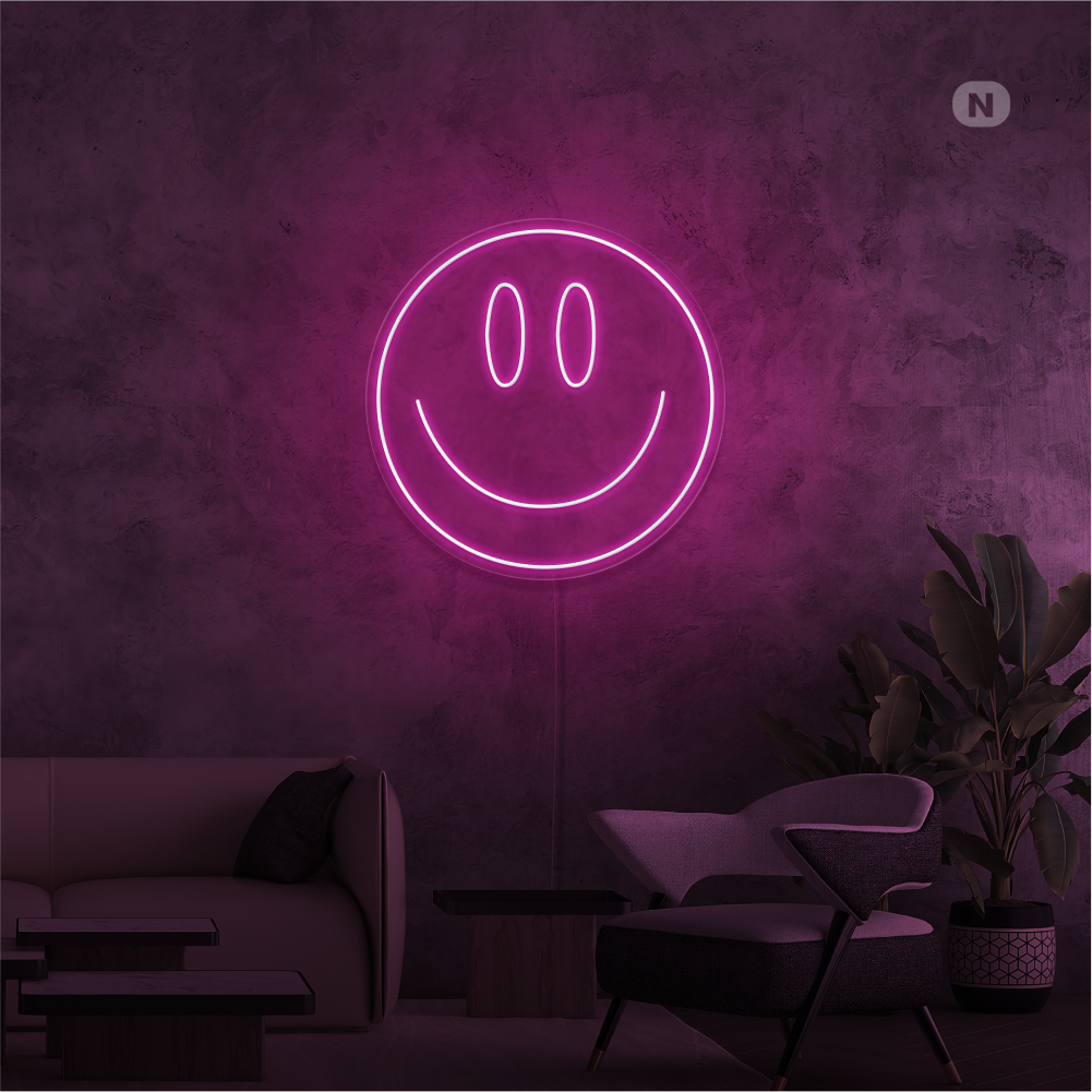 Neonskilt Smilende ansikt