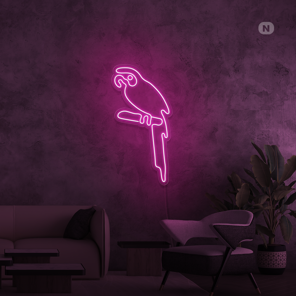 Neonskilt Papegøye