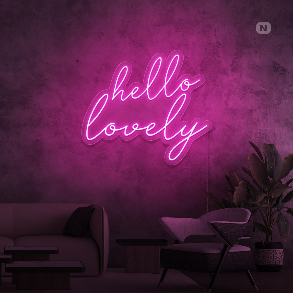 Neonskilt Hello Lovely