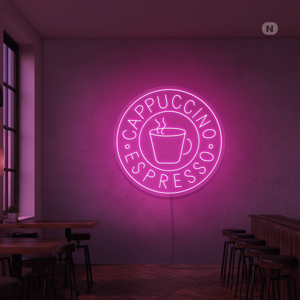 Neonskilt Cappucino espresso