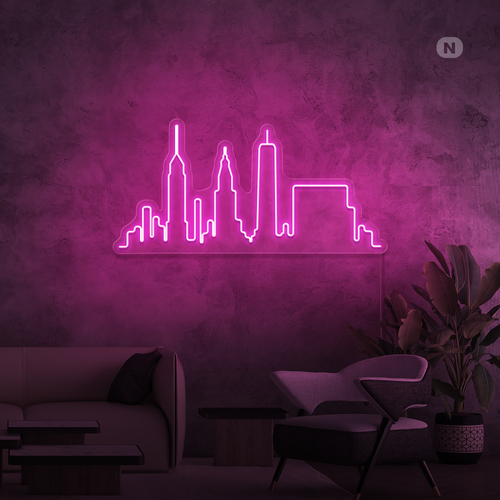 Neonskilt Skyline New York