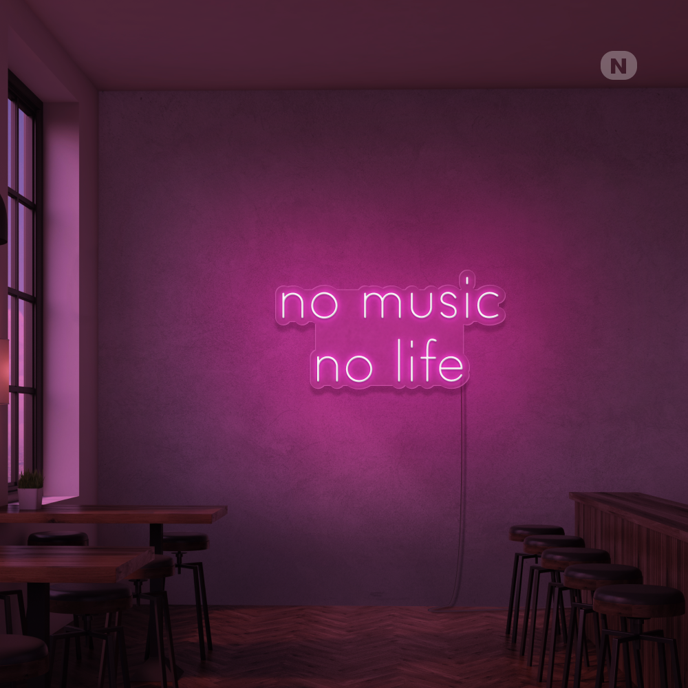 Neonskilt No Music No Life