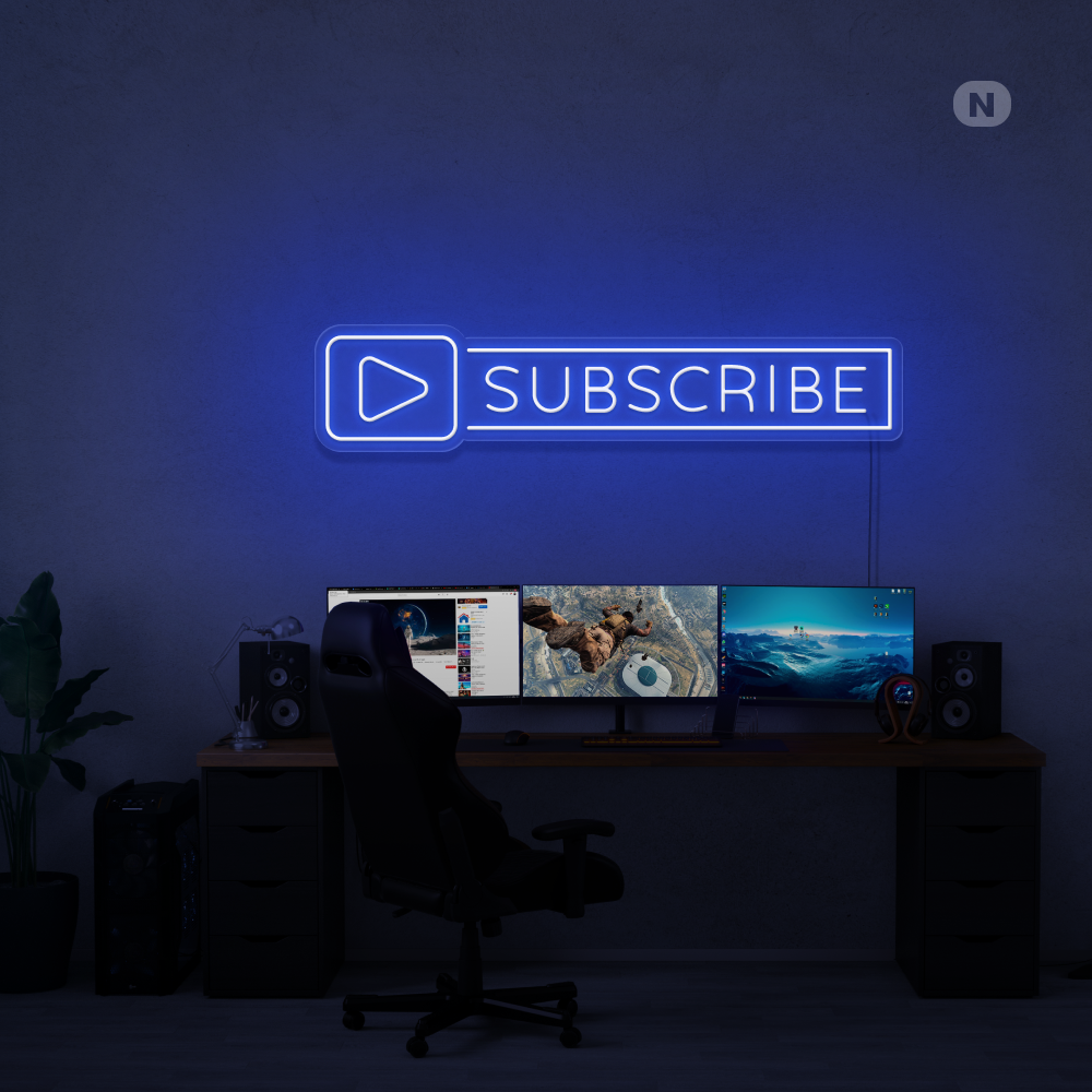 Neonskilt Subscribe