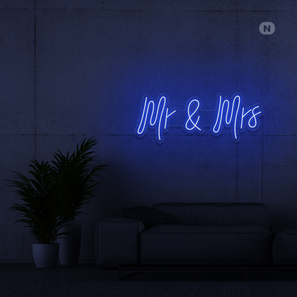 Neonskilt Mr & Mrs