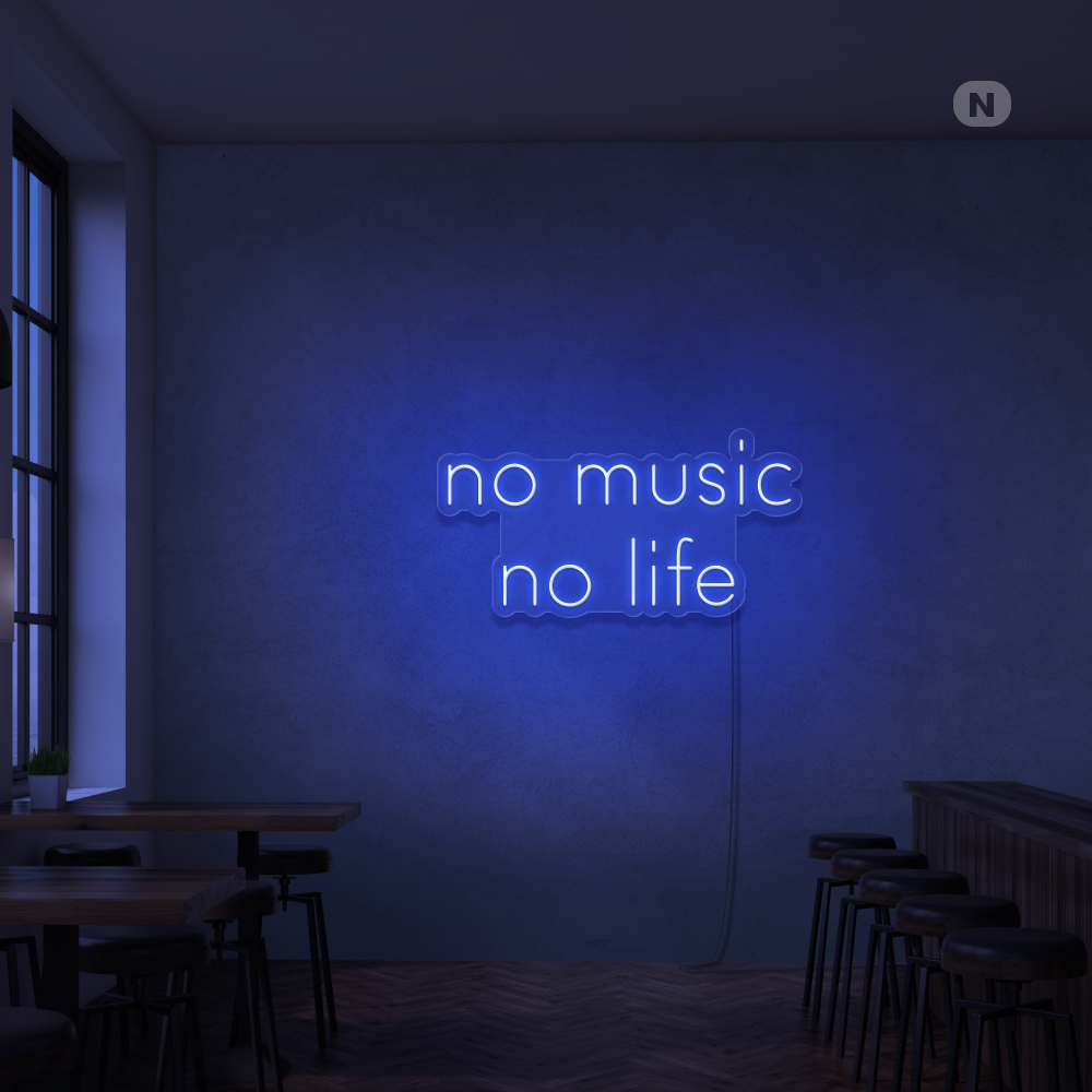 Neonskilt No Music No Life