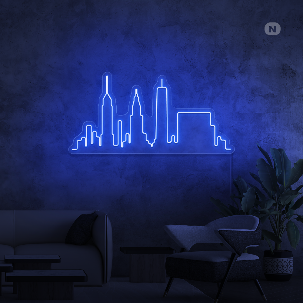 Neonskilt Skyline New York