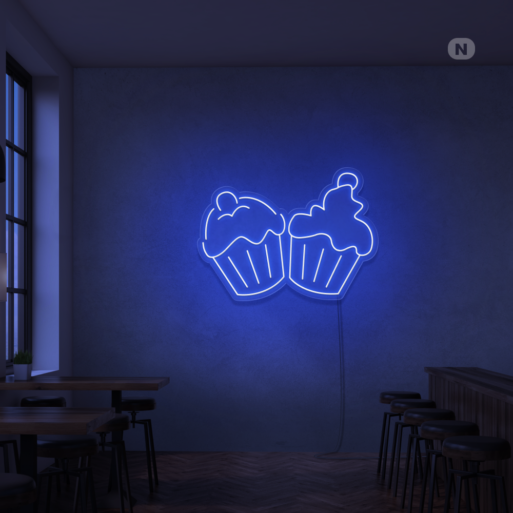 Neonskilt Cupcakes