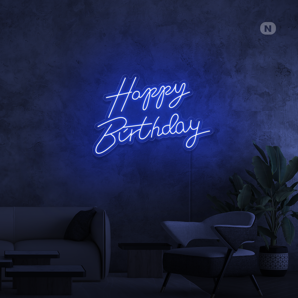 Neonskilt Happy Birthday