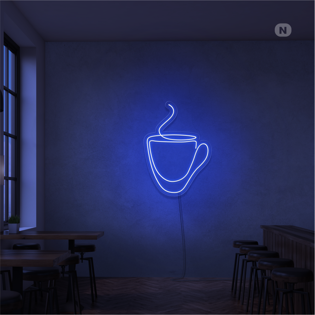 Neonskilt Kaffekrus