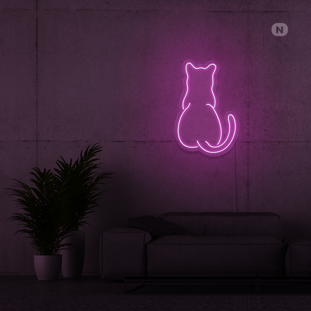 Neonskilt Katt