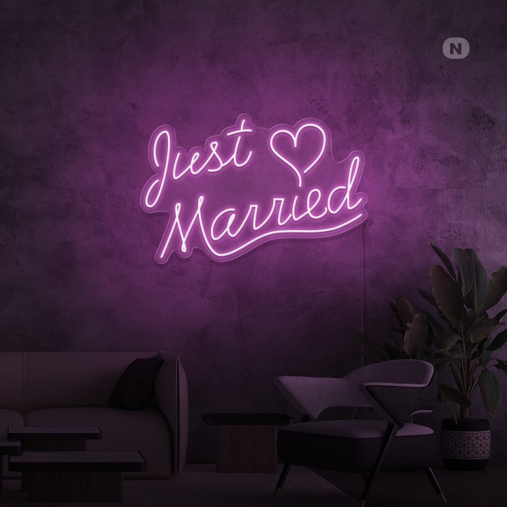 Neonskilt Just Married