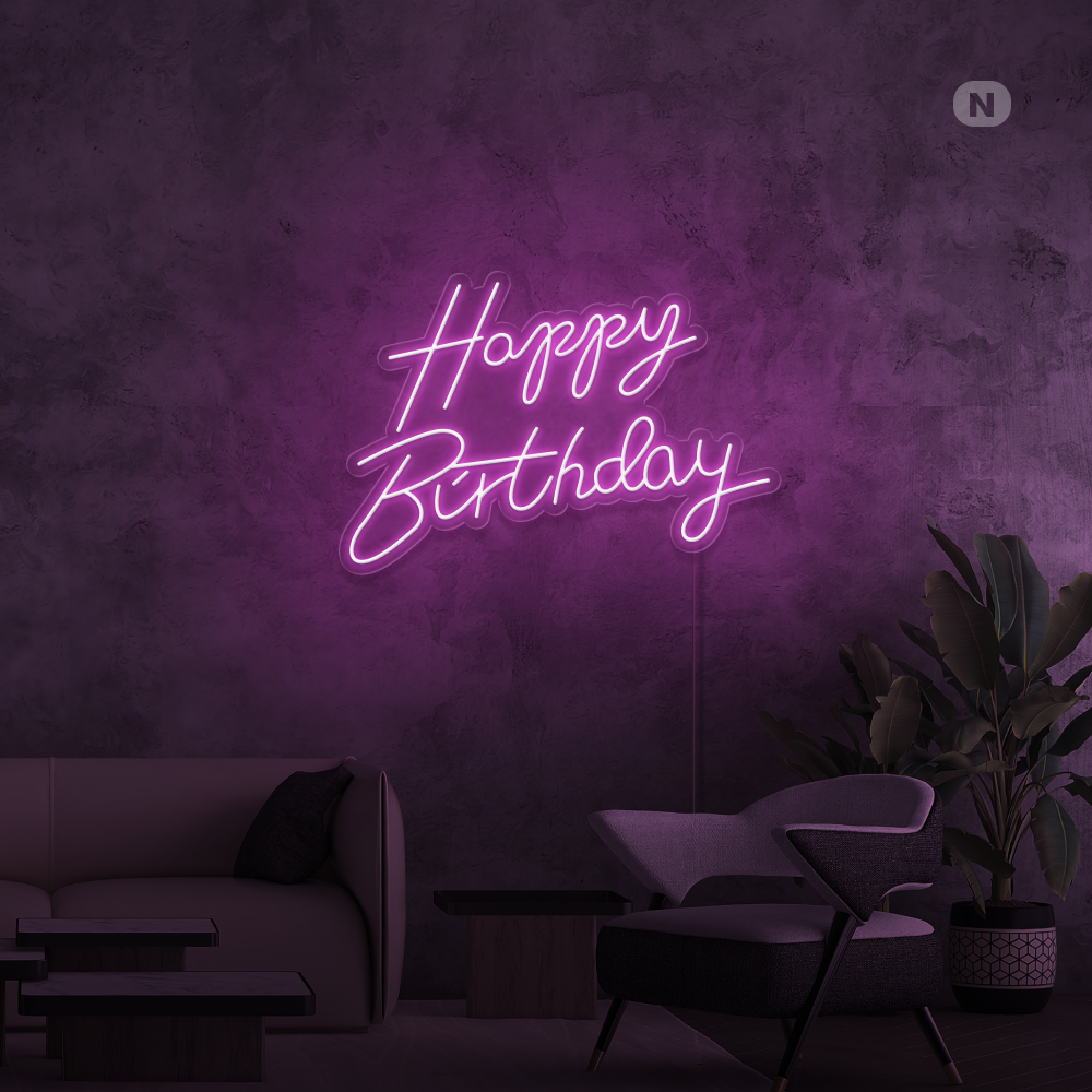 Neonskilt Happy Birthday