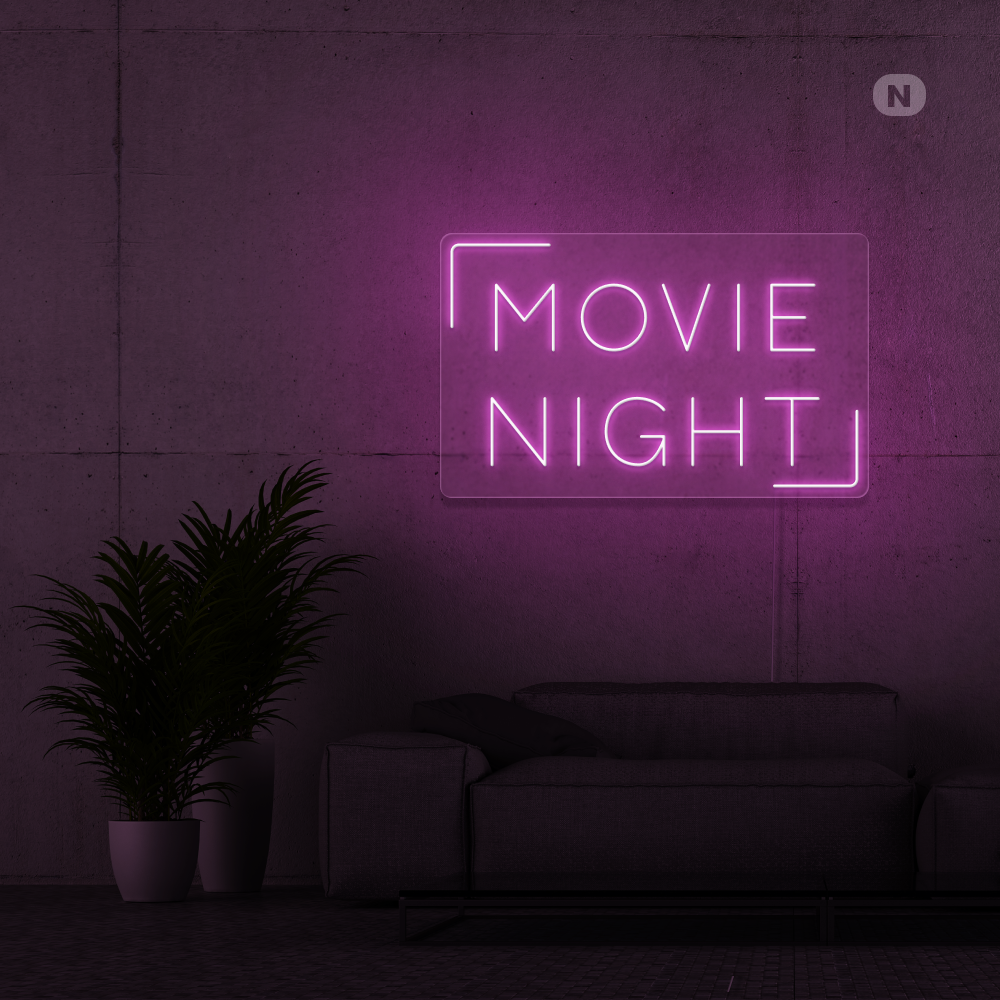 Neonskilt Movie Night