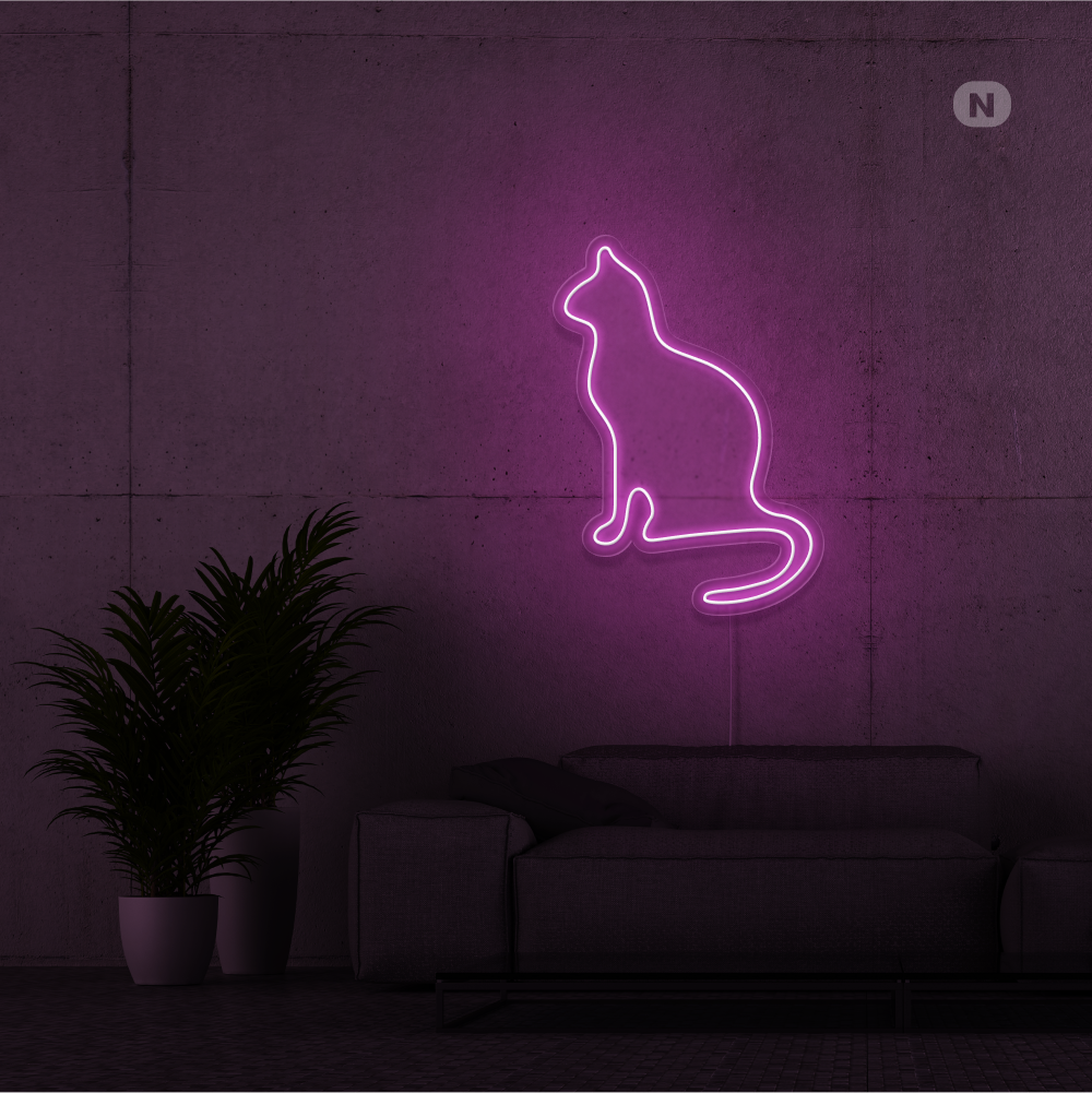 Neonskilt Katt