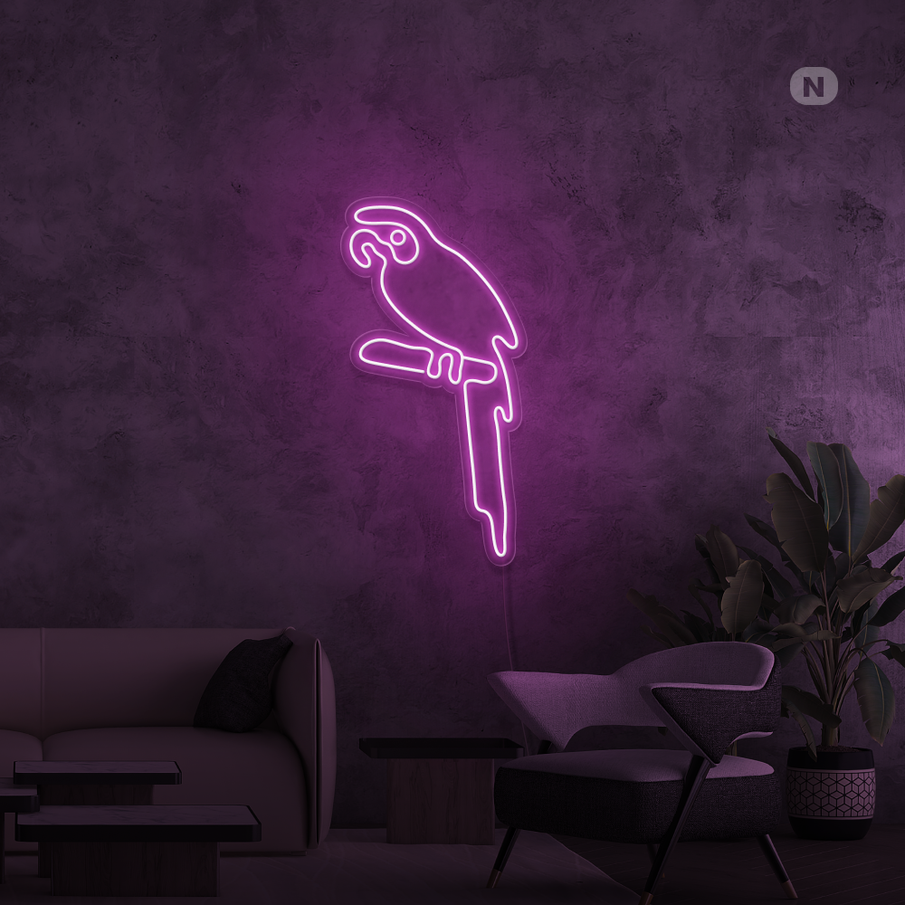 Neonskilt Papegøye