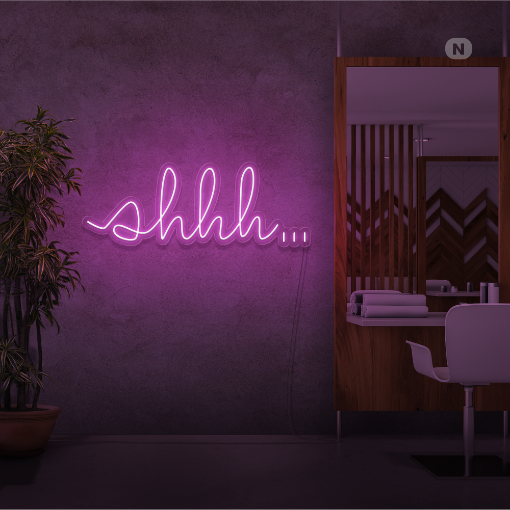 Neonskilt Shhh