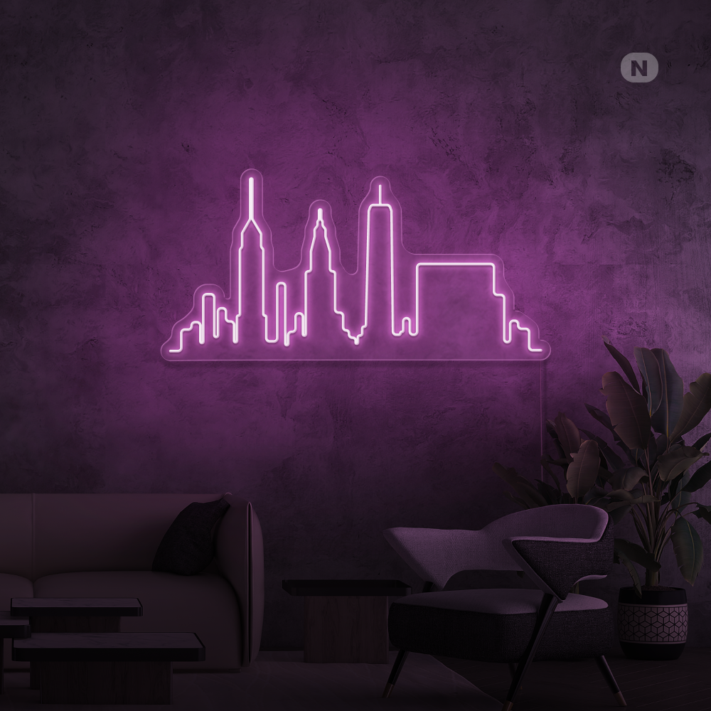 Neonskilt Skyline New York