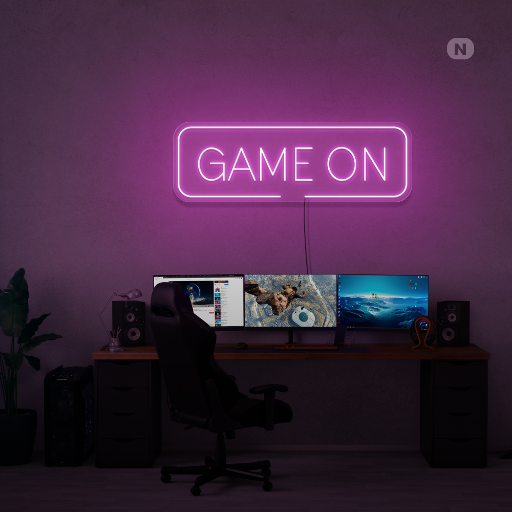 Neonskilt Game On
