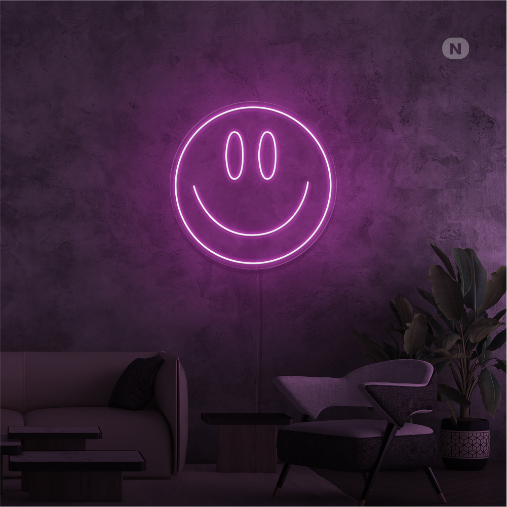 Neonskilt Smilende ansikt