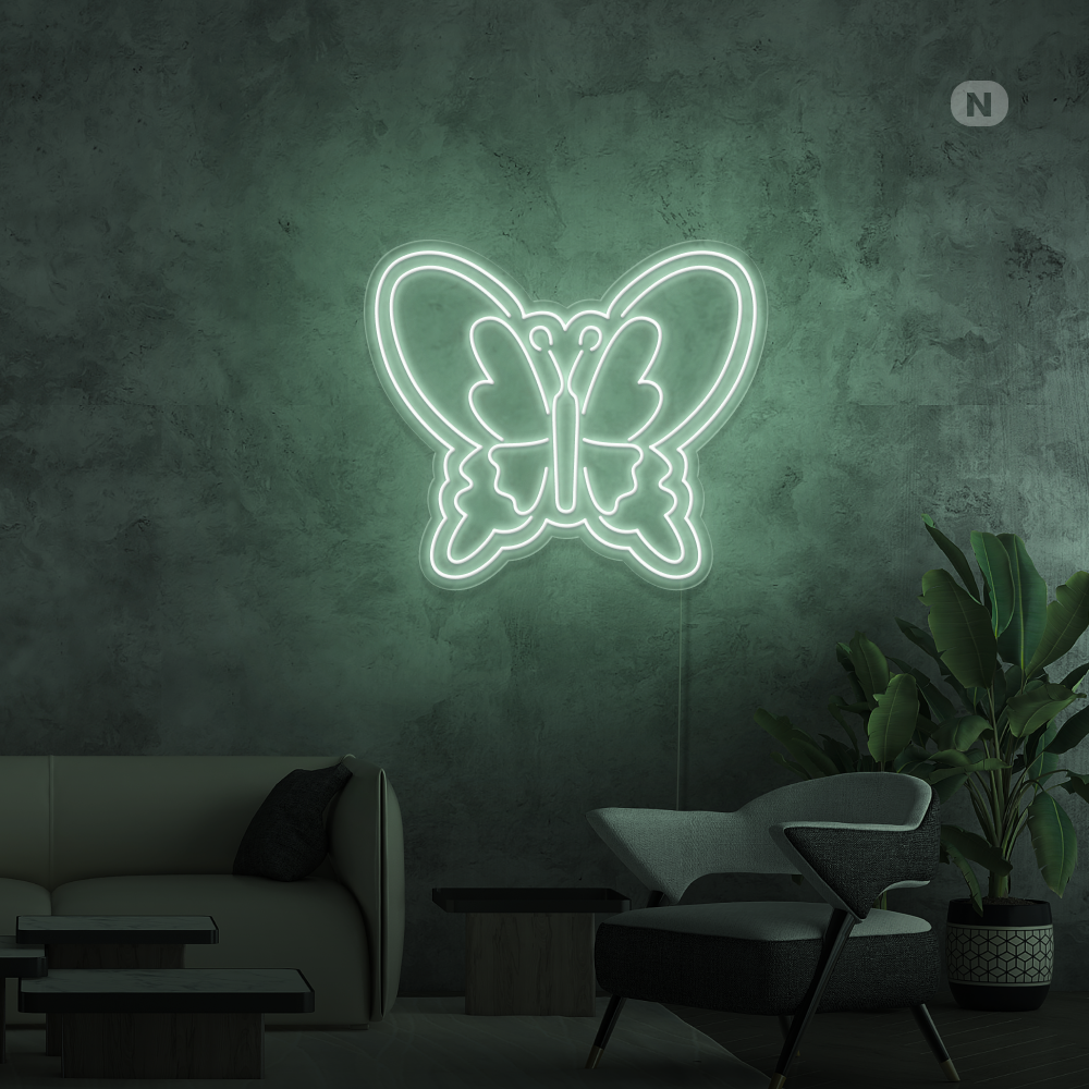Neonskilt Sommerfugl