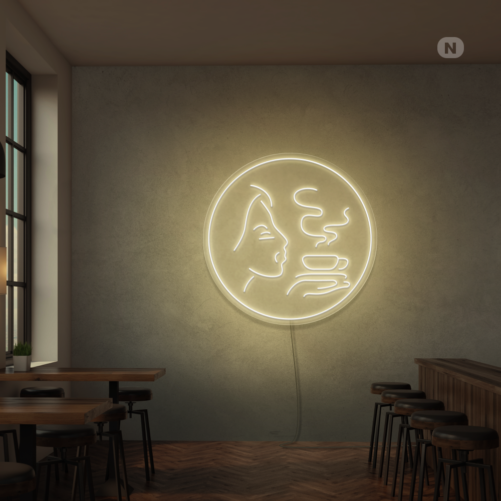 Neonskilt Kaffesmak