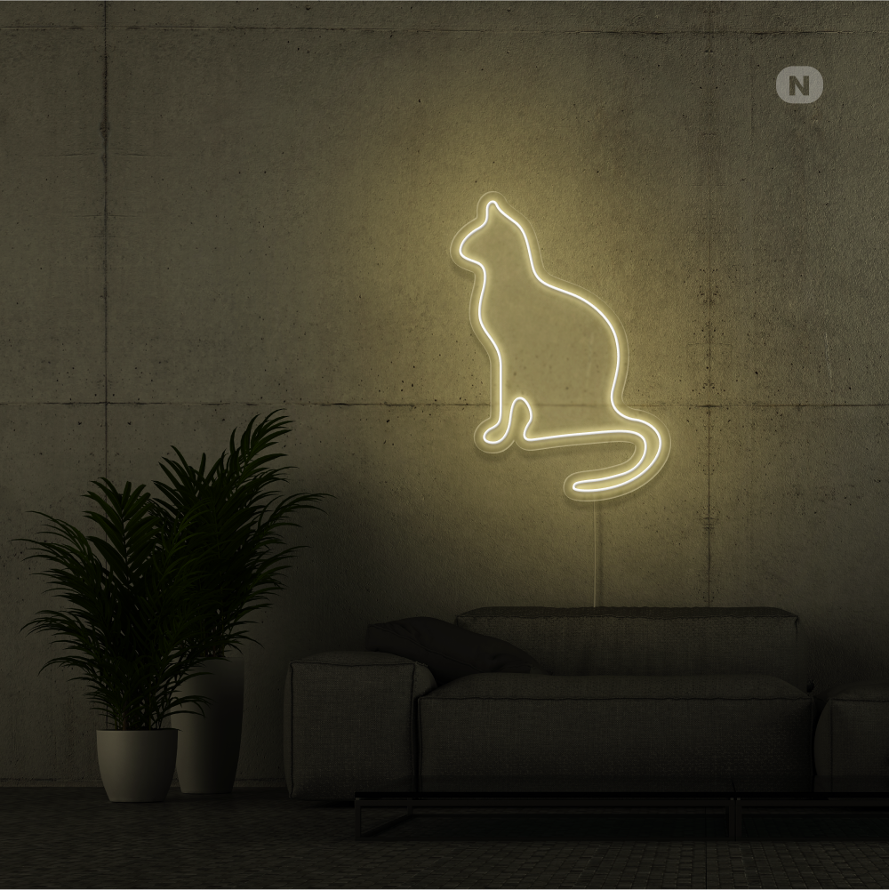 Neonskilt Katt