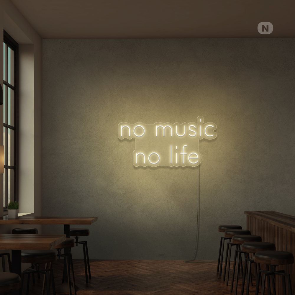 Neonskilt No Music No Life