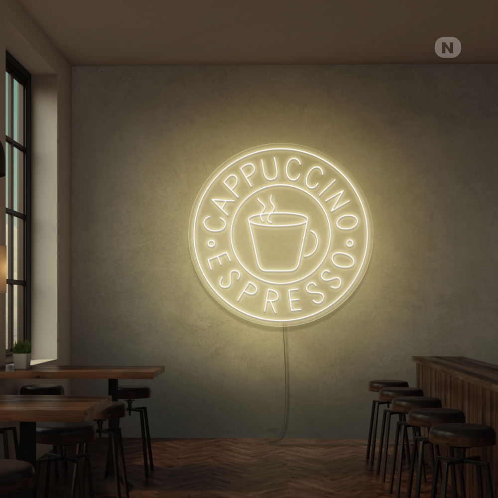 Neonskilt Cappucino espresso