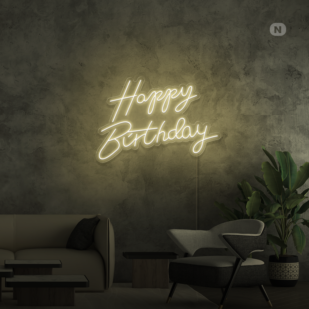 Neonskilt Happy Birthday