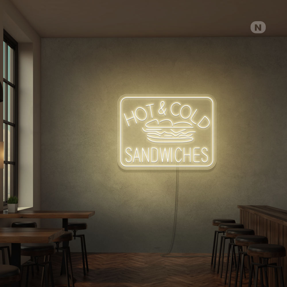Neonskilt Hot & Cold Sandwiches