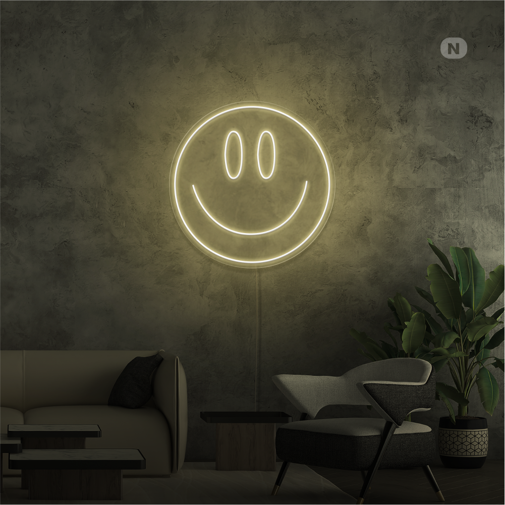 Neonskilt Smilende ansikt
