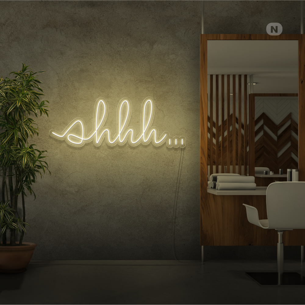 Neonskilt Shhh