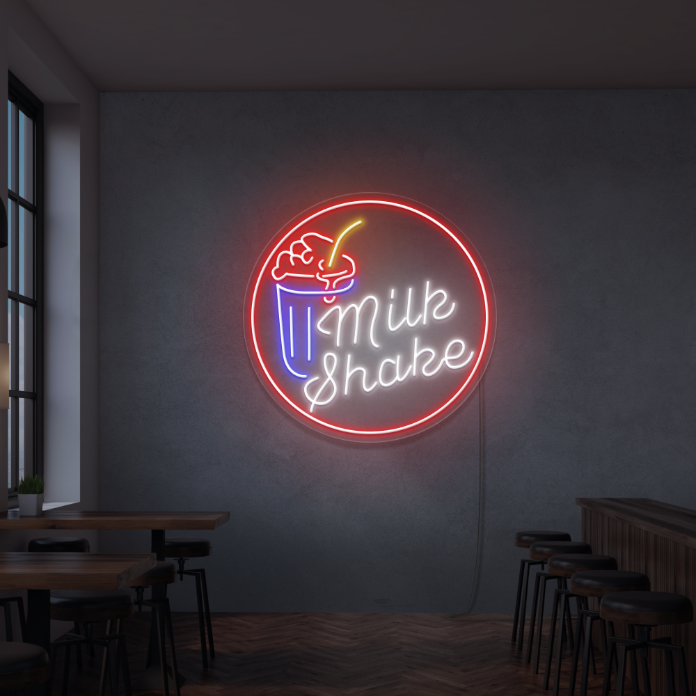 Neonskilt Milkshake